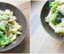 Pasta pesto met kip, broccoli en kastanje champignons