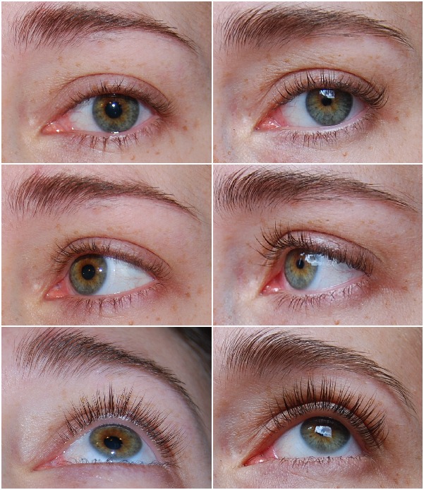 collage voor & na zonder mascara