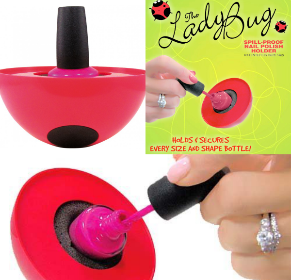 lady bug spill-proof nail polish holder