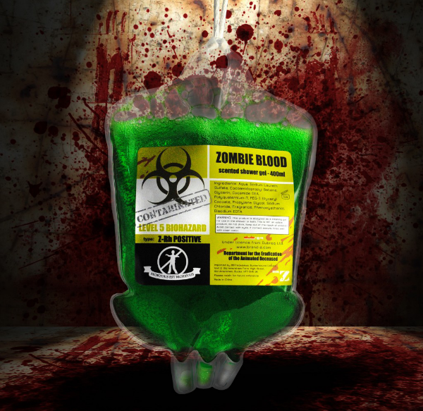 zombie blood shower gel