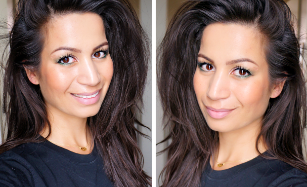 Pink & Green eyelook