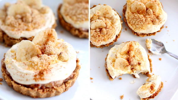 Recept: bananentaartjes met kokos en hazelnootjes