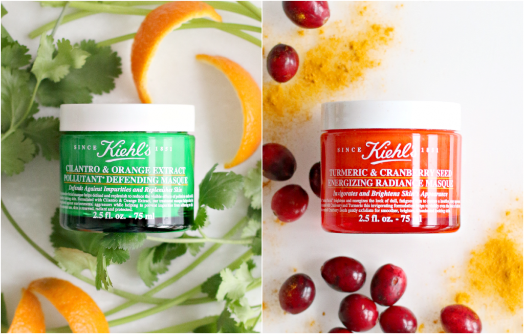 Kiehl’s maskers met koriander en cranberries