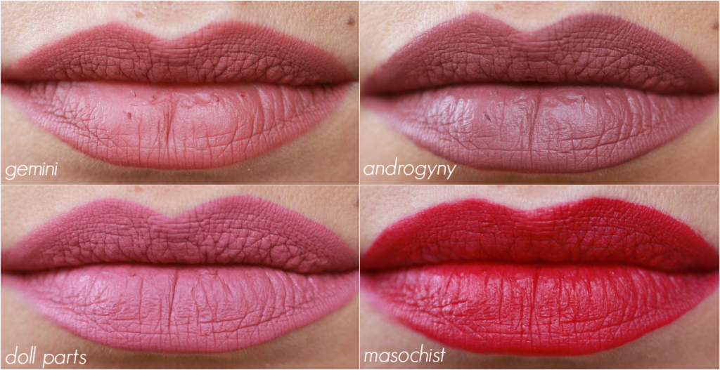 jeffree star lip swatches