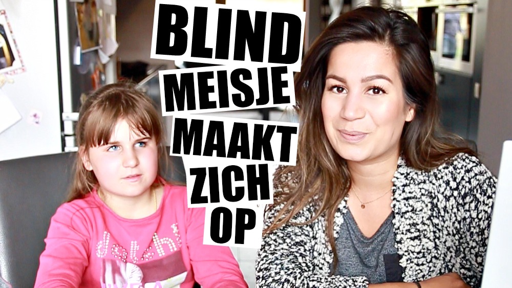 Hoe maakt een blind meisje zich op?
