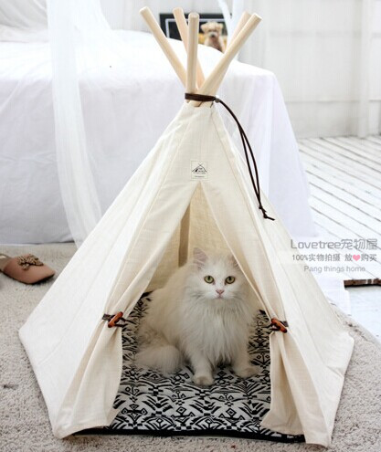 Weerkaatsing Krankzinnigheid Ass tipi-tent-voor-huisdier-kat-hond-kennel-hout-gaas-huisdieren-nest-speelhuisje-indische-stijl-5-kleine  ⋆ Beautylab.nl