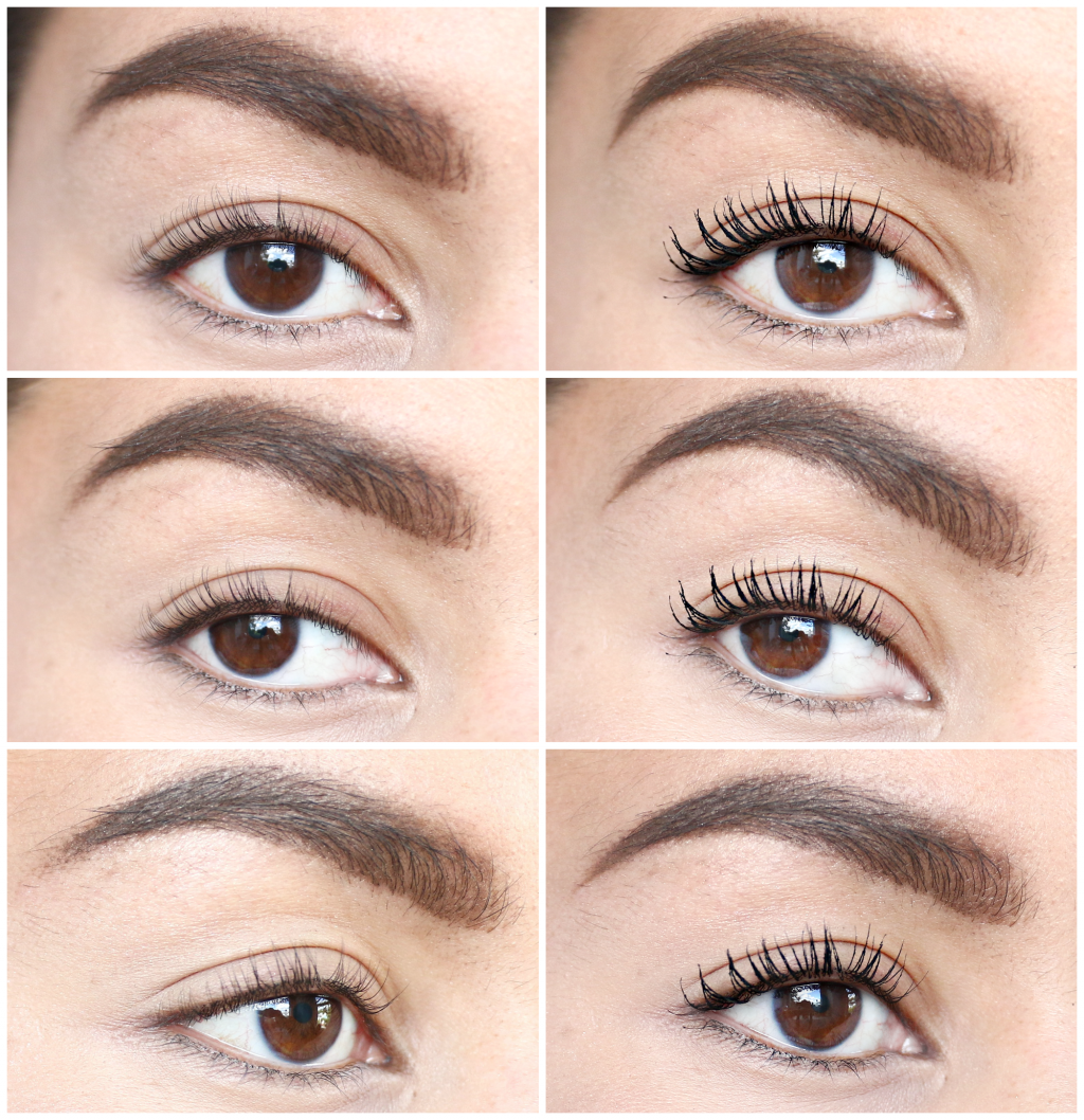 Mascara before and shop after