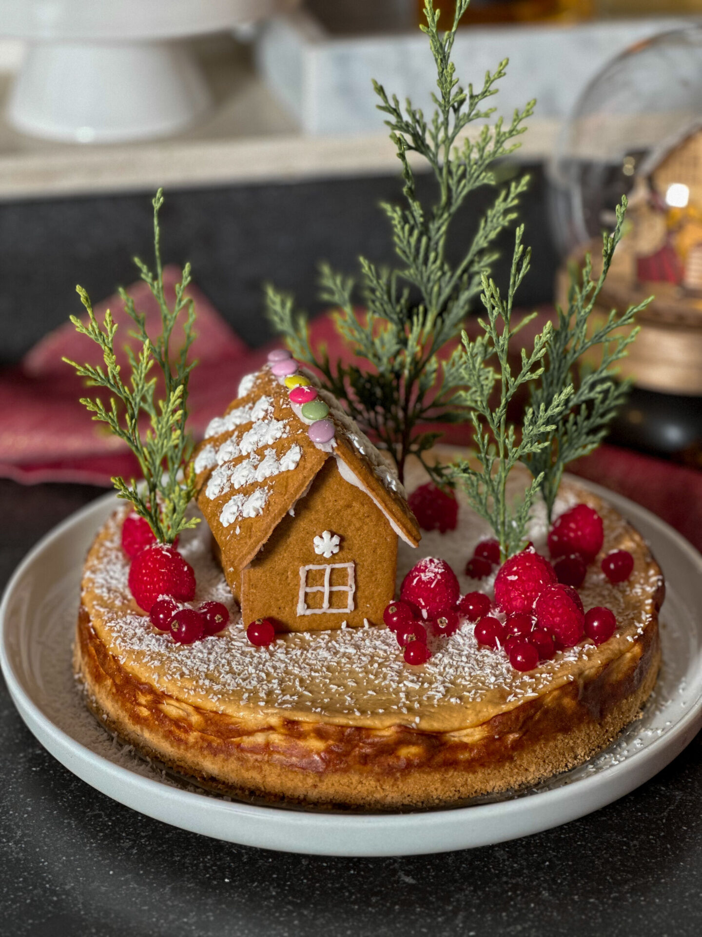 Christmas Cheesecake    (155 kcal per puntje)